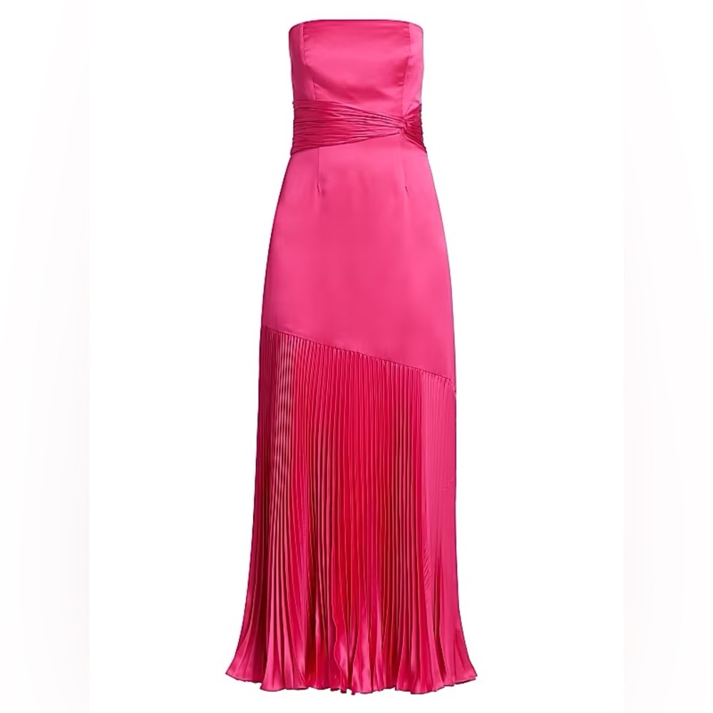 Amur - Milly Strapless Pleated Dress - Size 12